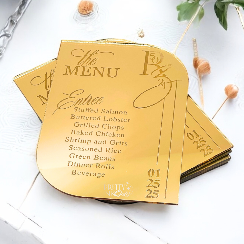 Custom Acrylic Menu/Invitation