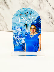 Custom Photo Acrylic Table Number Sign