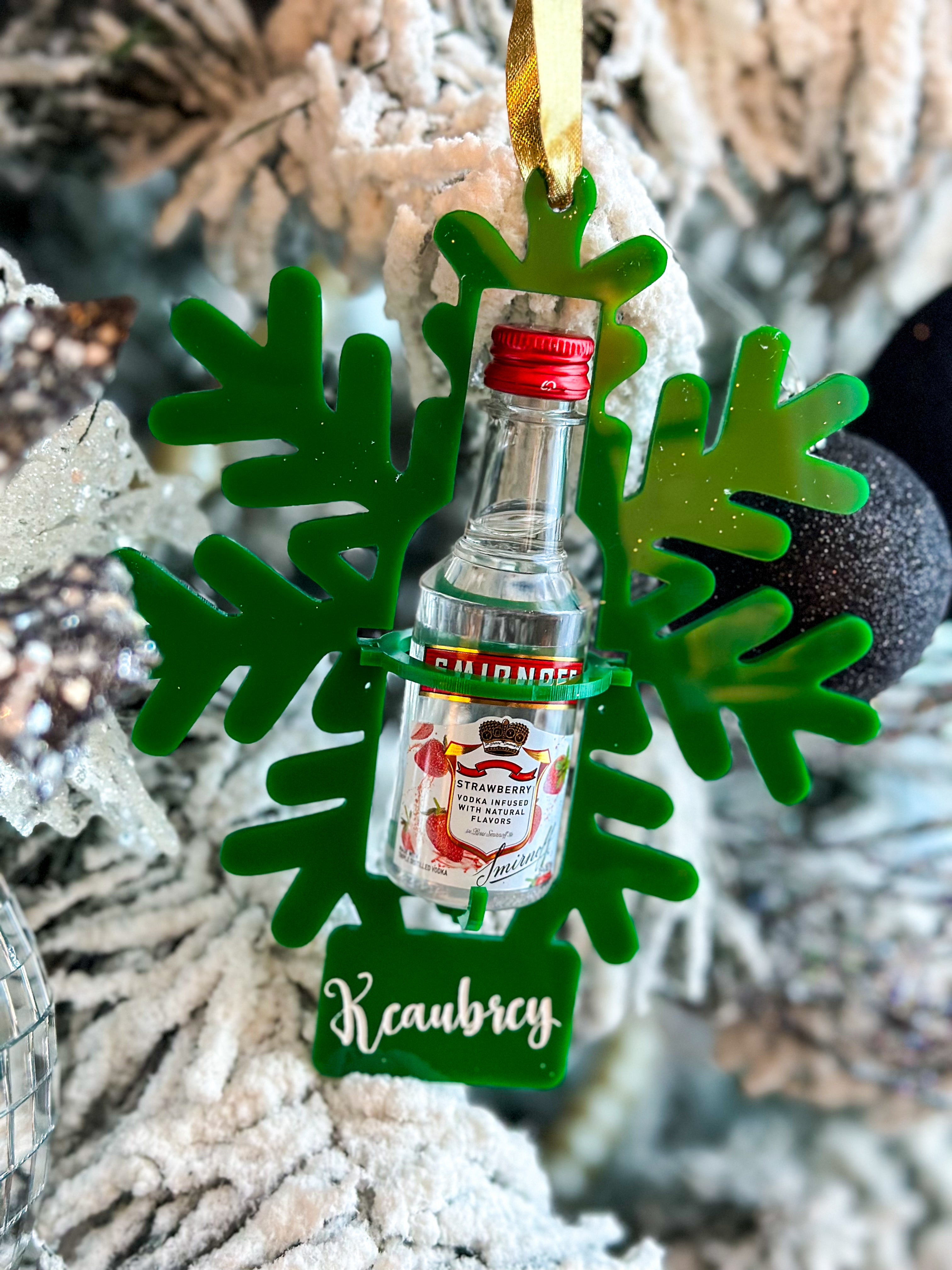 Alcohol Snowflake Ornament