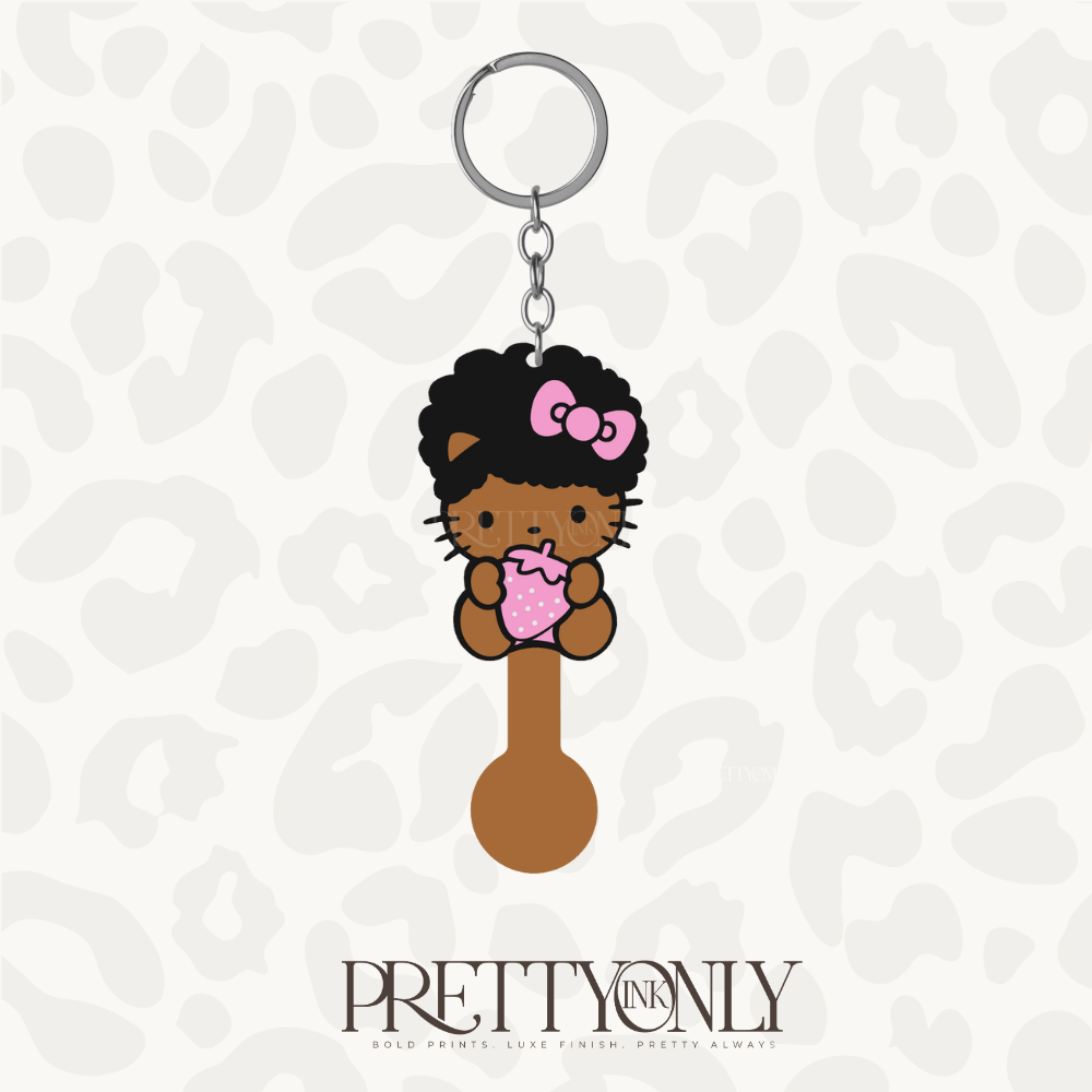 Berry Afro Aldi Quarter Keychain