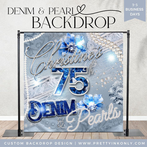 Denim & Pearls Backdrop