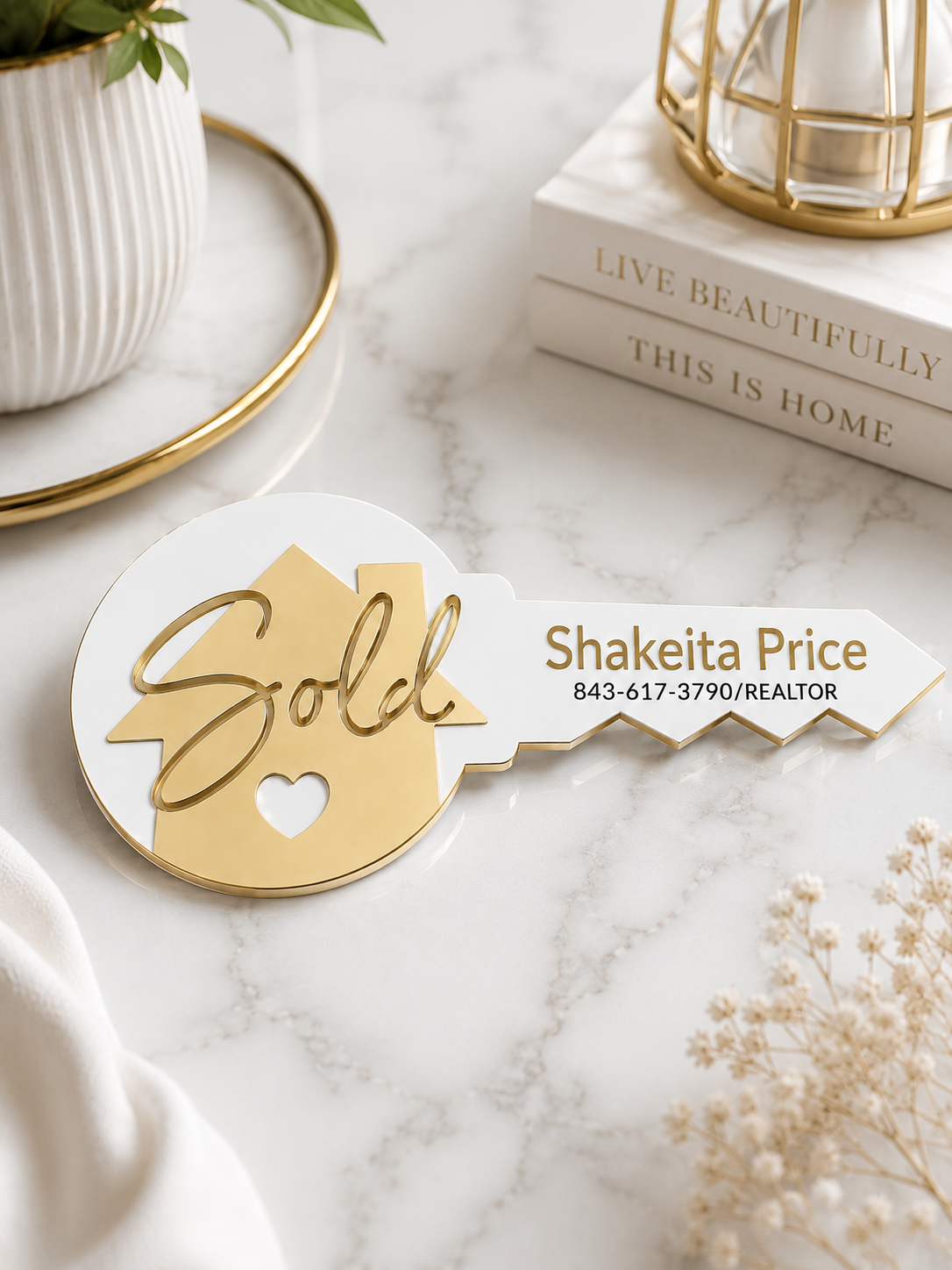 Sold Realtor Acrylic Key Sign