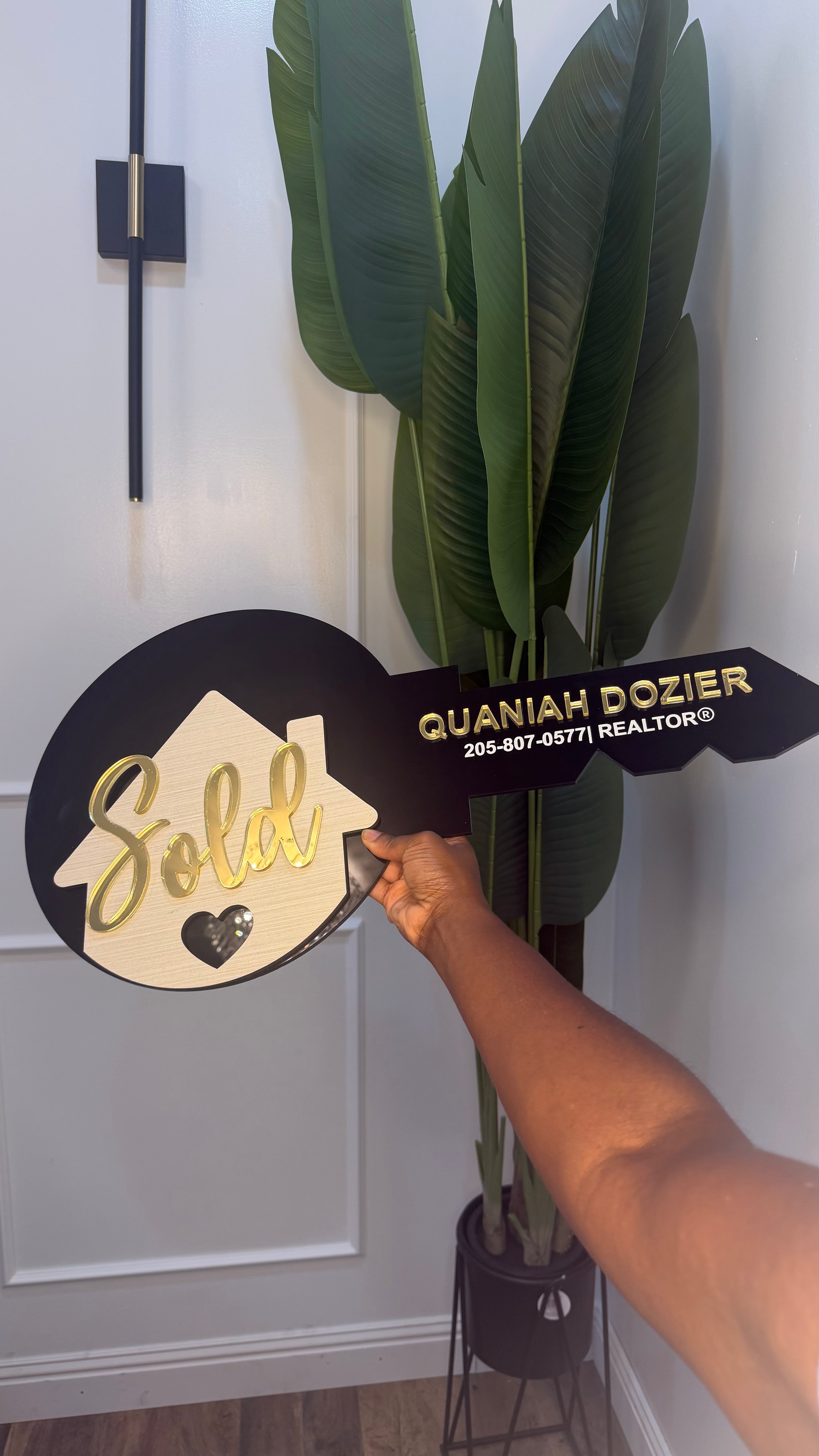 Sold Realtor Acrylic Key Sign