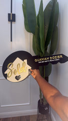 Sold Realtor Acrylic Key Sign