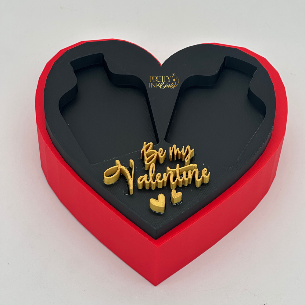 3D Heart-Shaped Mini Liquor Bottle Display Tray